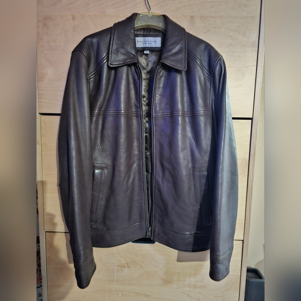 Marc New York Men's Leather Jacket - Dark Brown